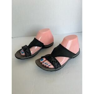 Merrell Black Qform Air Cushion Performance Sandals Strappy Slide Size 8
